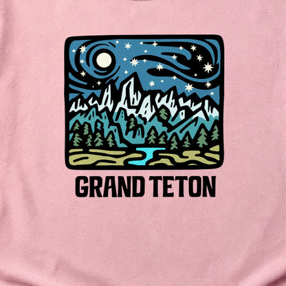Grand Teton at Night Cotton T-Shirt