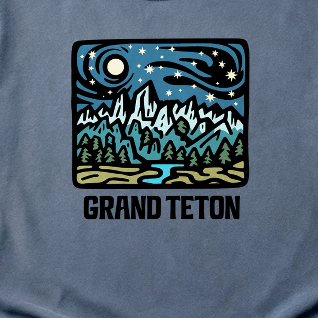 Grand Teton at Night Cotton T-Shirt