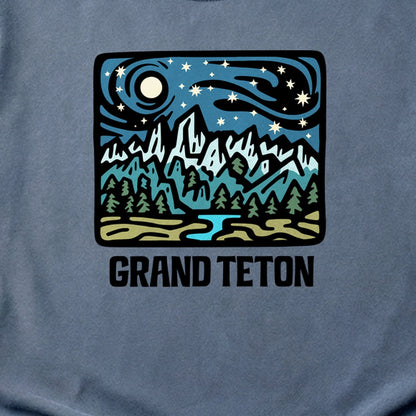 Grand Teton at Night Cotton T-Shirt