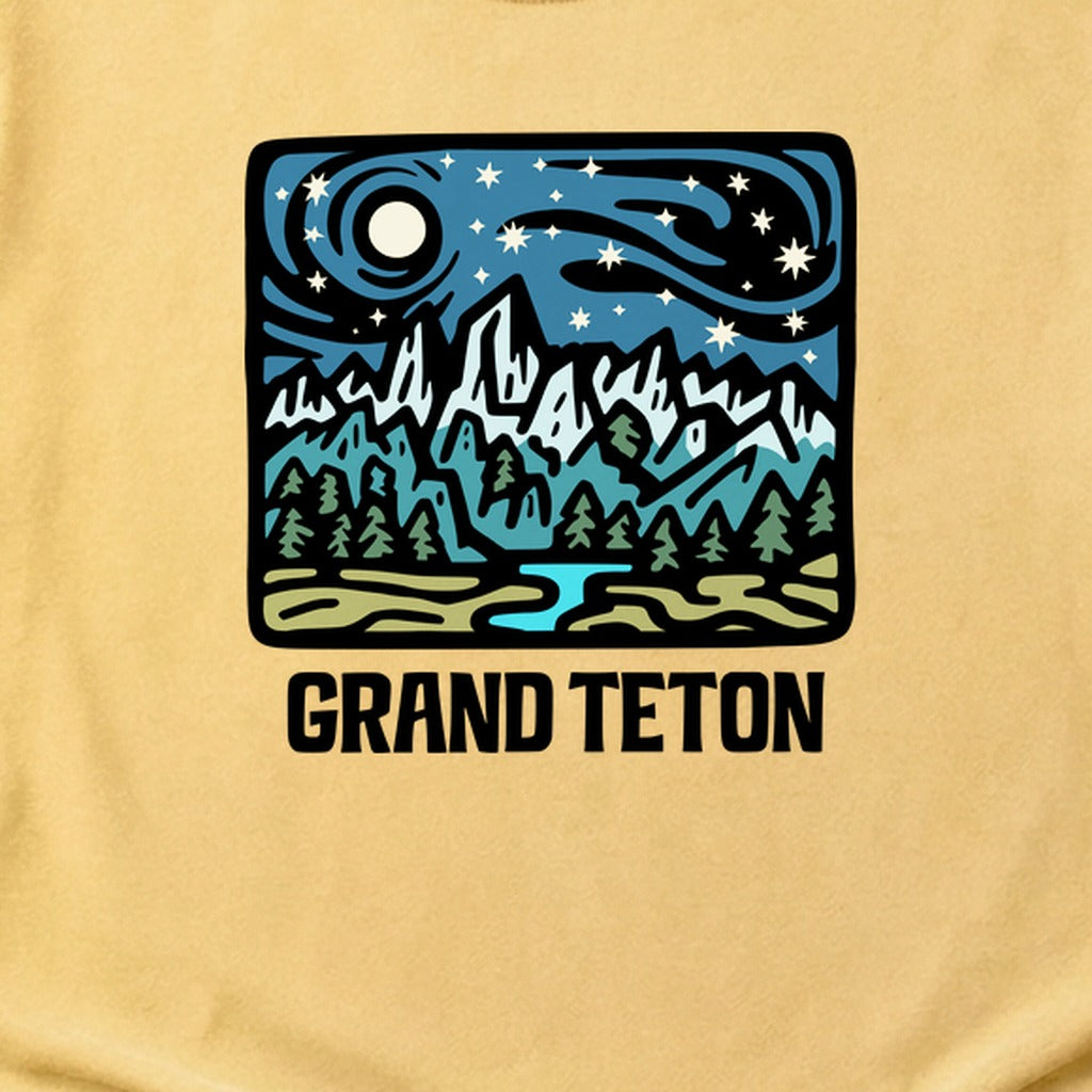 Grand Teton at Night Cotton T-Shirt