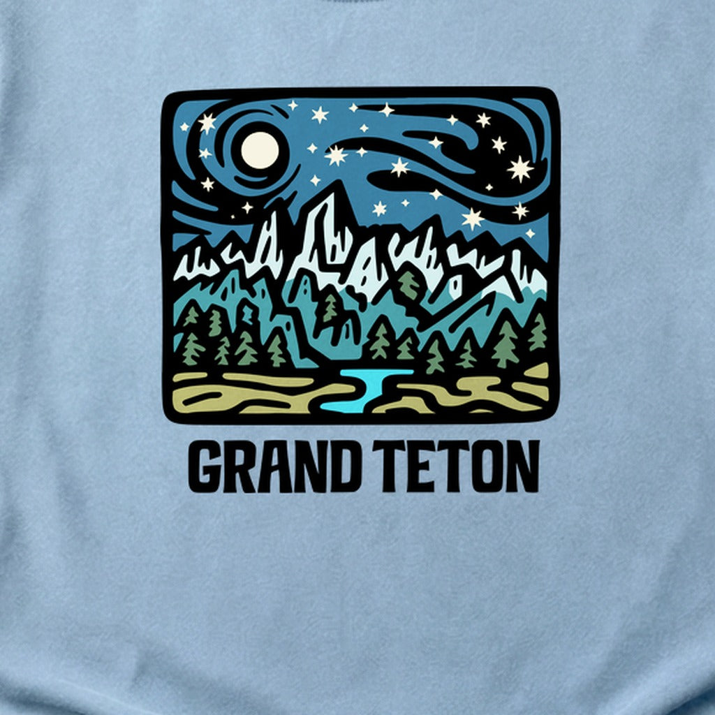 Grand Teton at Night Cotton T-Shirt