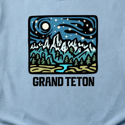 Grand Teton at Night Cotton T-Shirt