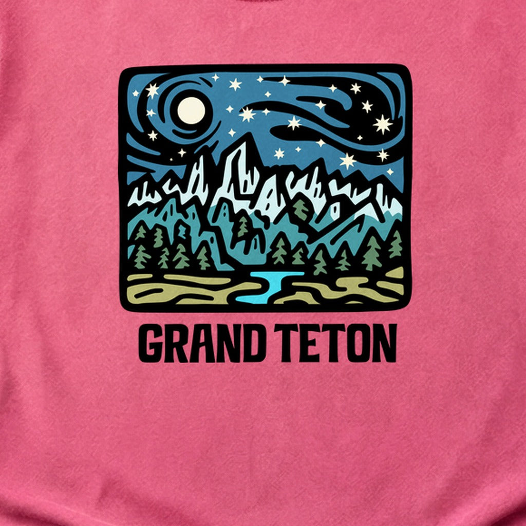 Grand Teton at Night Cotton T-Shirt