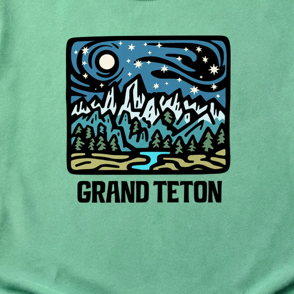 Grand Teton at Night Cotton T-Shirt