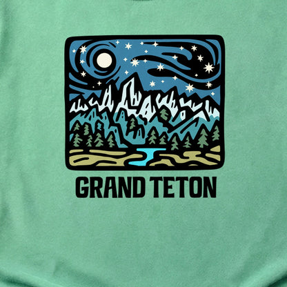 Grand Teton at Night Cotton T-Shirt