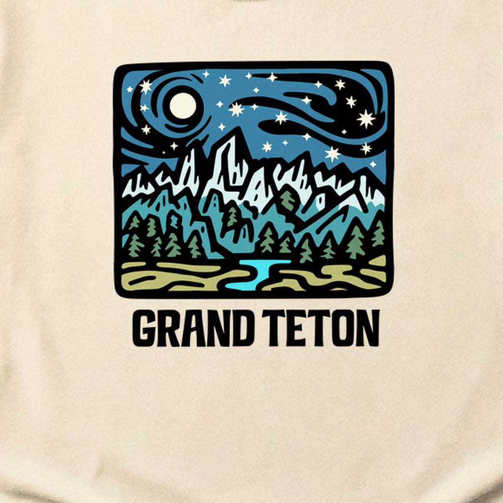 Grand Teton at Night Cotton T-Shirt