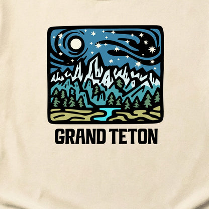 Grand Teton at Night Cotton T-Shirt