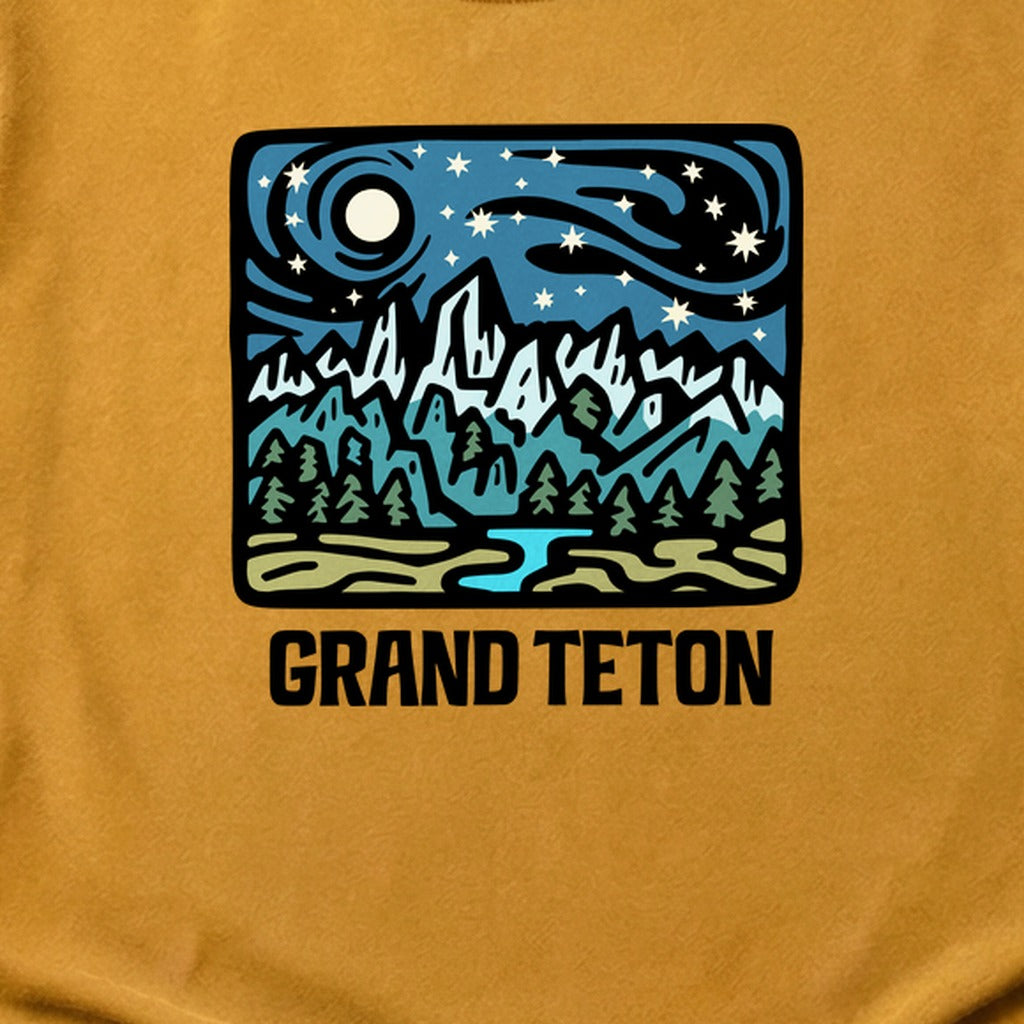 Grand Teton at Night Cotton T-Shirt