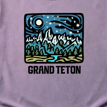 Grand Teton at Night Cotton T-Shirt
