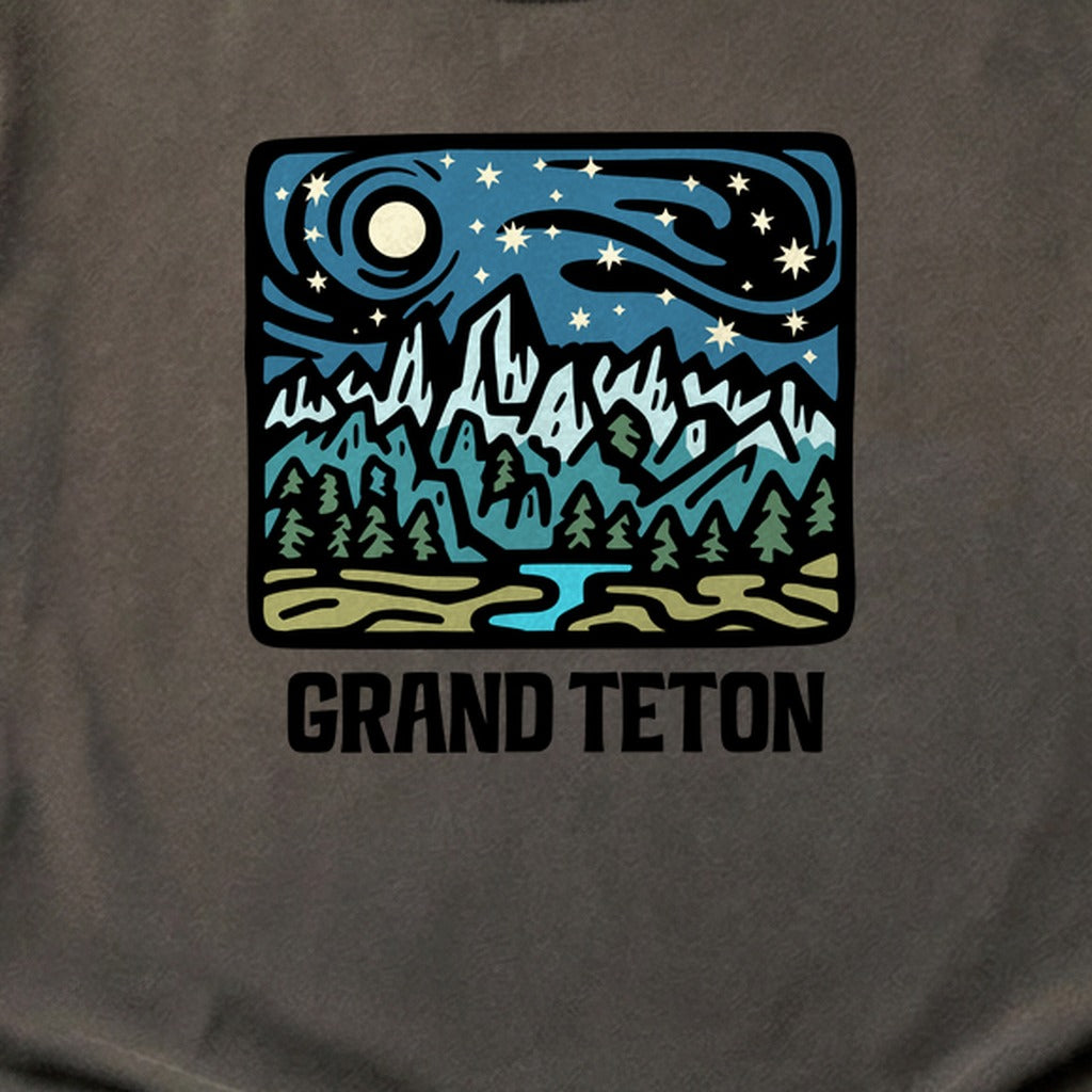 Grand Teton at Night Cotton T-Shirt