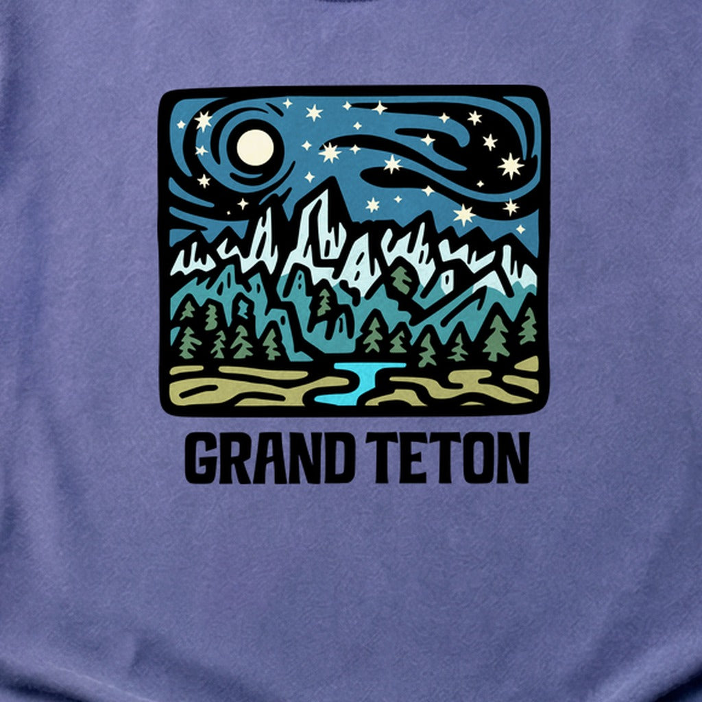 Grand Teton at Night Cotton T-Shirt