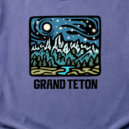 Grand Teton at Night Cotton T-Shirt