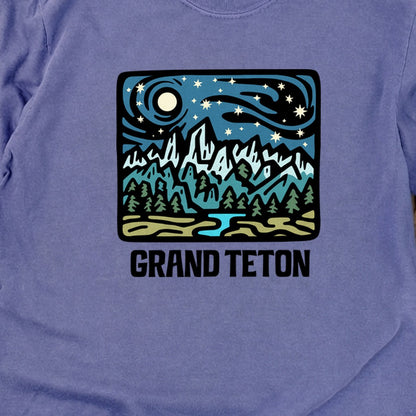 Grand Teton at Night Cotton Long Sleeve