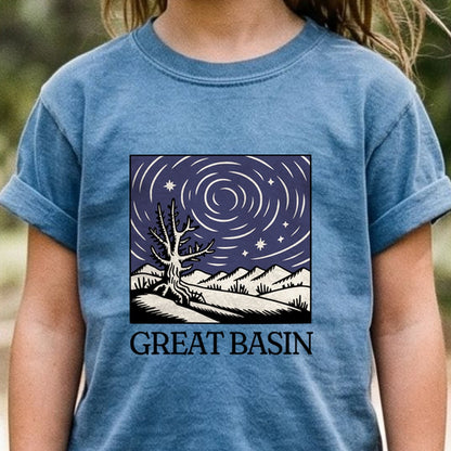 Great Basin National Park at Night Kids Cotton T-Shirt