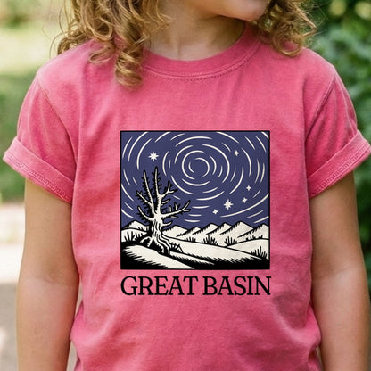 Great Basin National Park at Night Kids Cotton T-Shirt