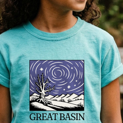 Great Basin National Park at Night Kids Cotton T-Shirt