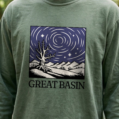 Great Basin National Park at Night Cotton Long Sleeve