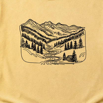 Great Smoky Line Drawing Cotton T-Shirt