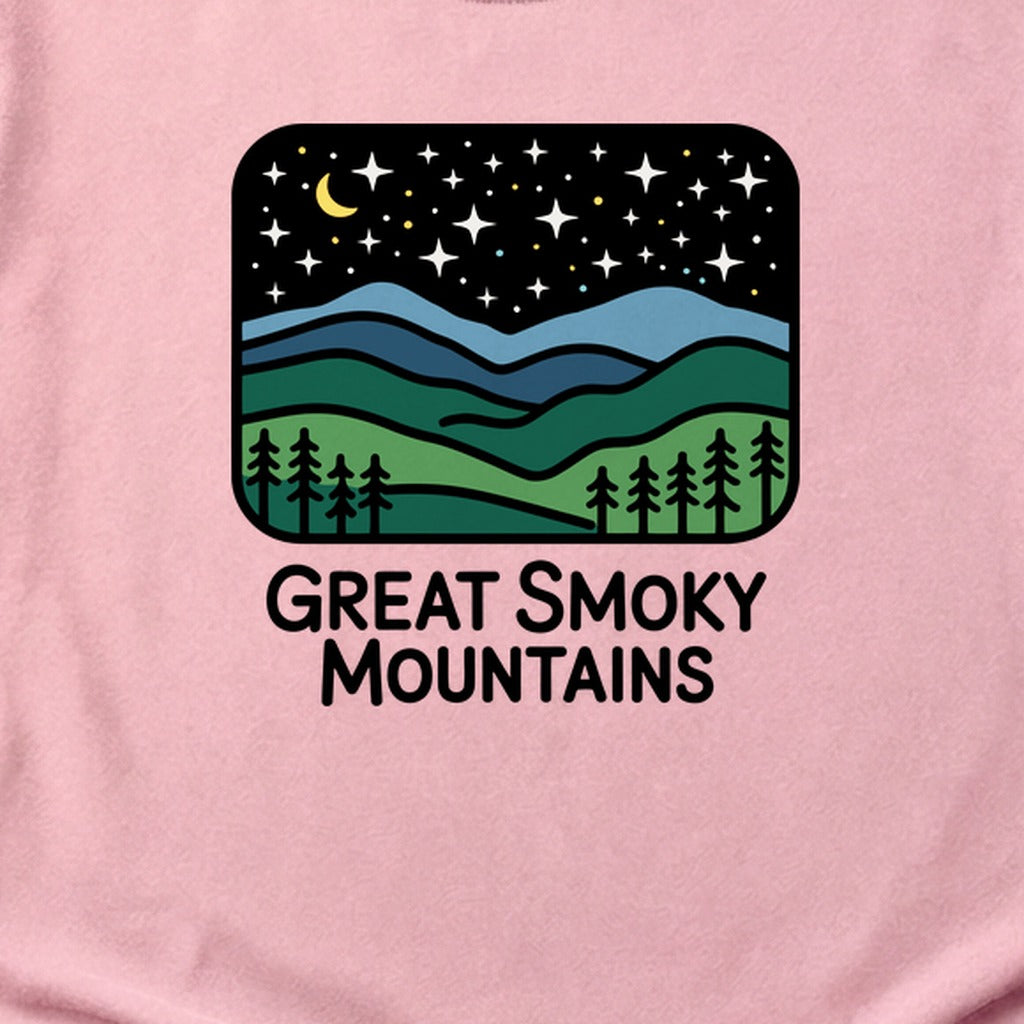 Great Smoky Mountains at Night Cotton T-Shirt