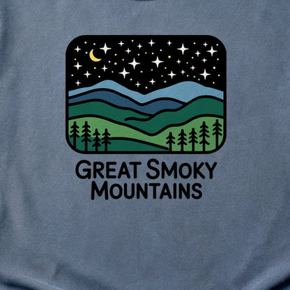 Great Smoky Mountains at Night Cotton T-Shirt