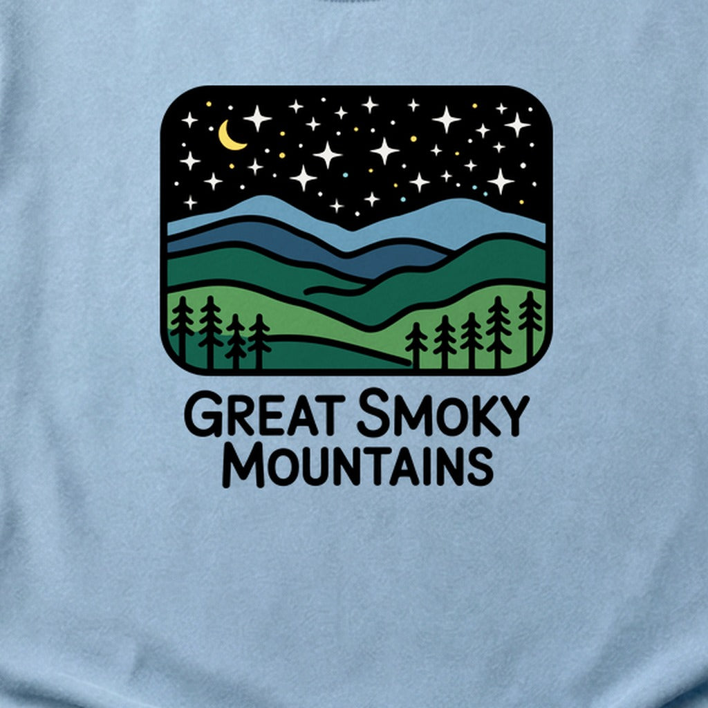 Great Smoky Mountains at Night Cotton T-Shirt