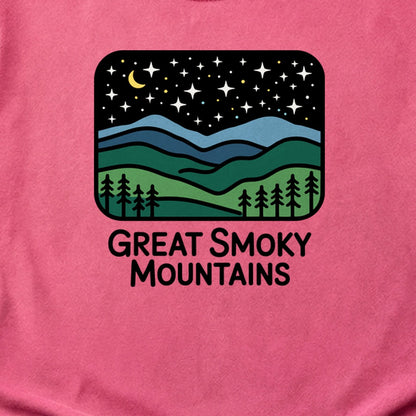 Great Smoky Mountains at Night Cotton T-Shirt