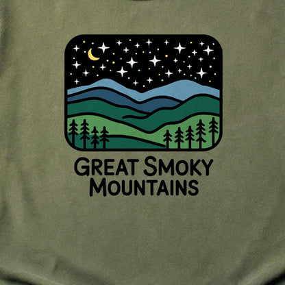 Great Smoky Mountains at Night Cotton T-Shirt