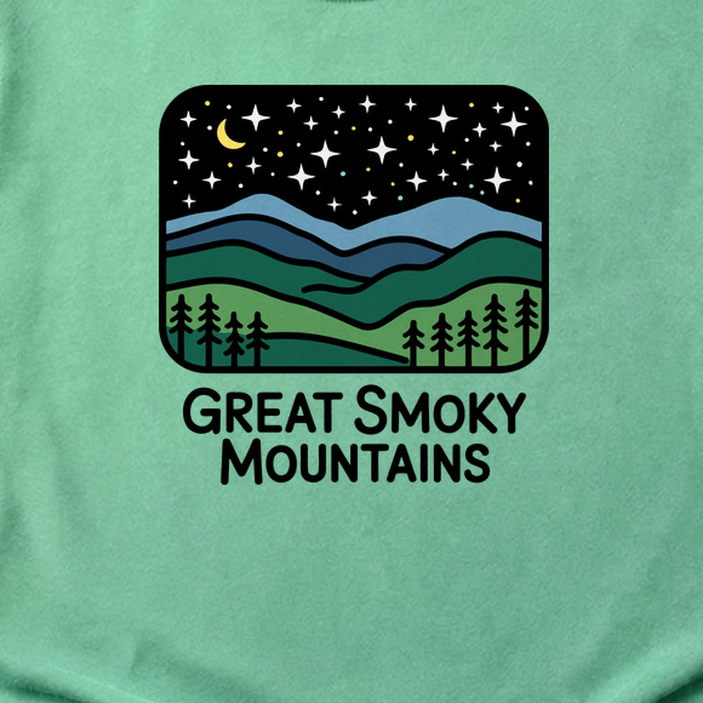 Great Smoky Mountains at Night Cotton T-Shirt