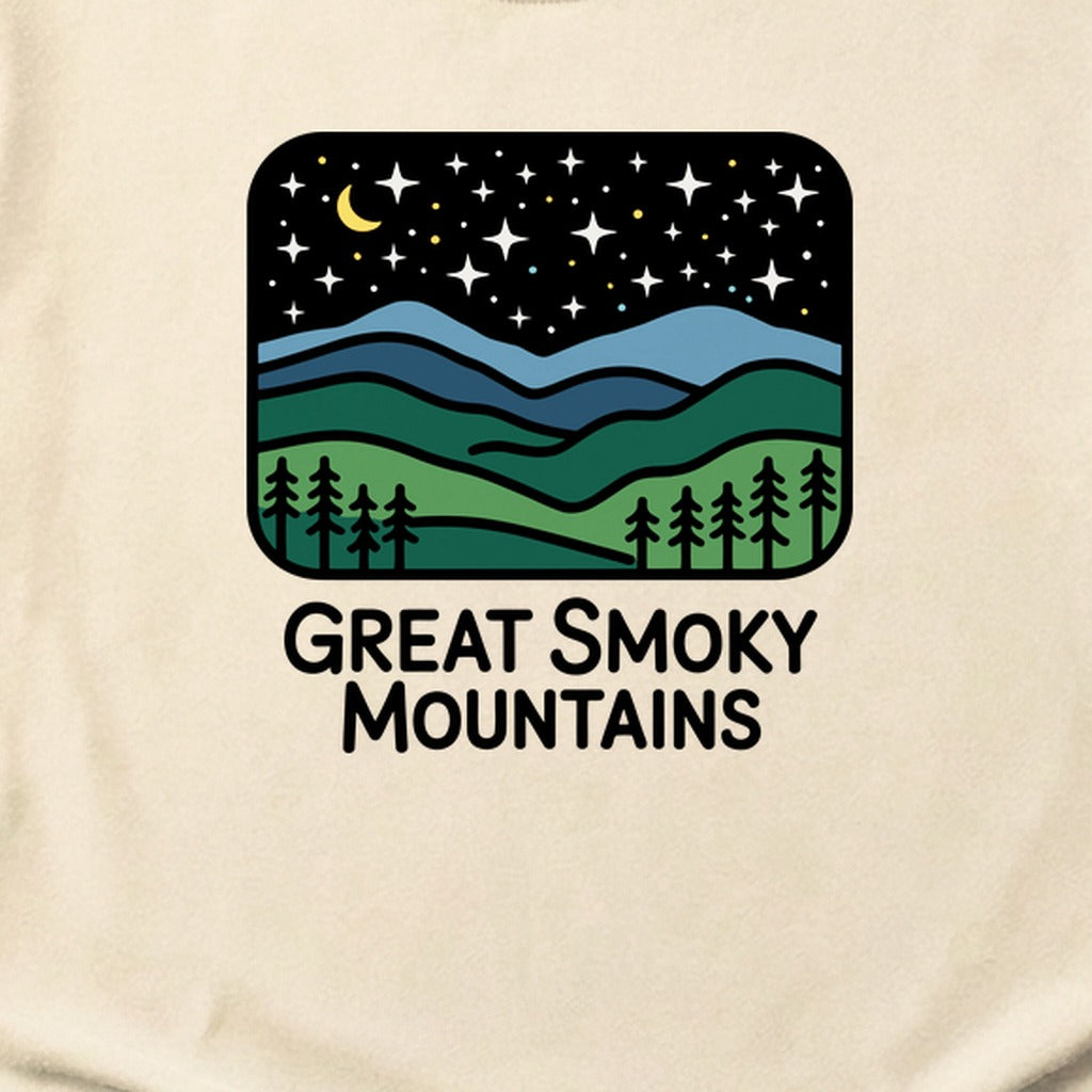 Great Smoky Mountains at Night Cotton T-Shirt