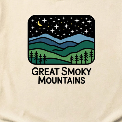 Great Smoky Mountains at Night Cotton T-Shirt