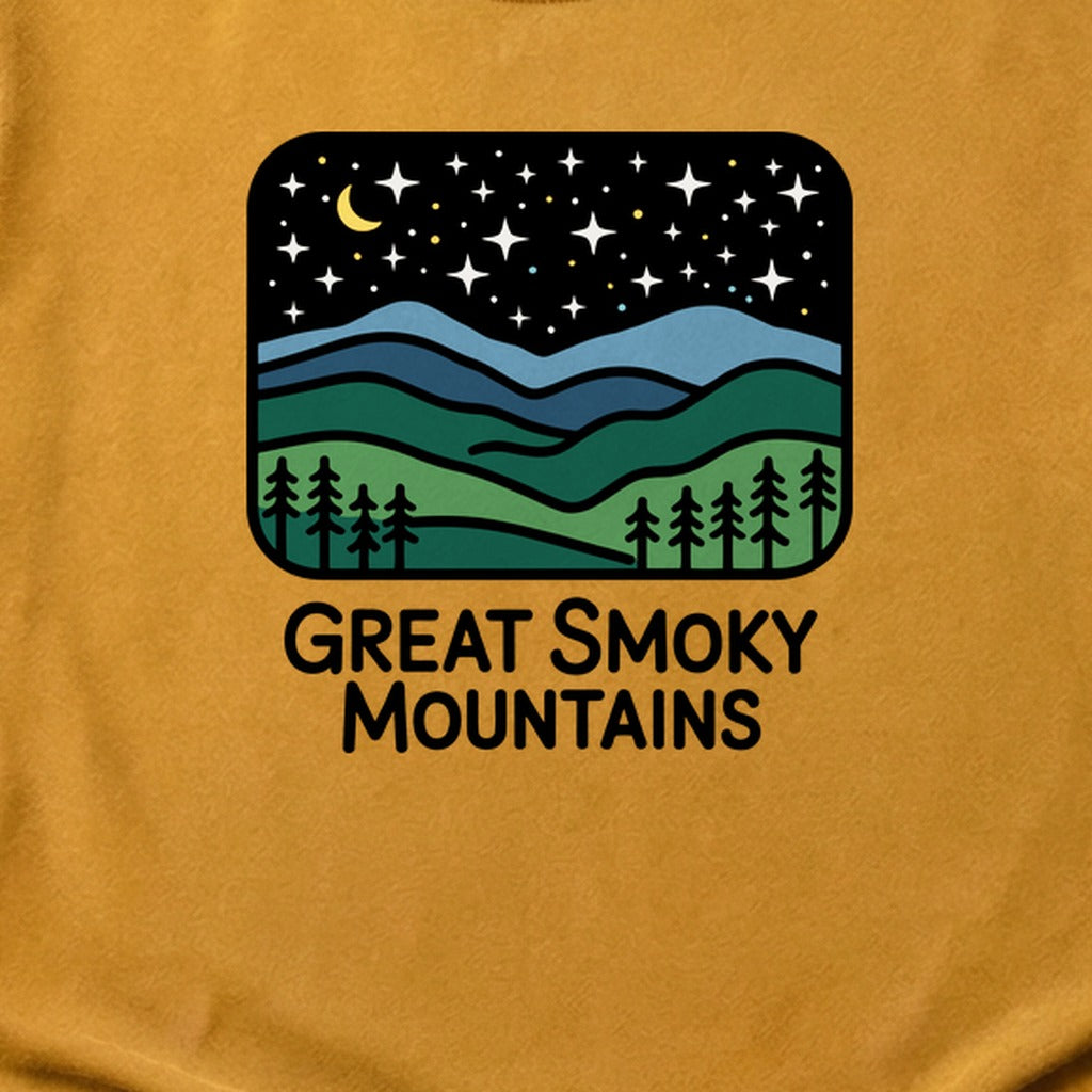 Great Smoky Mountains at Night Cotton T-Shirt