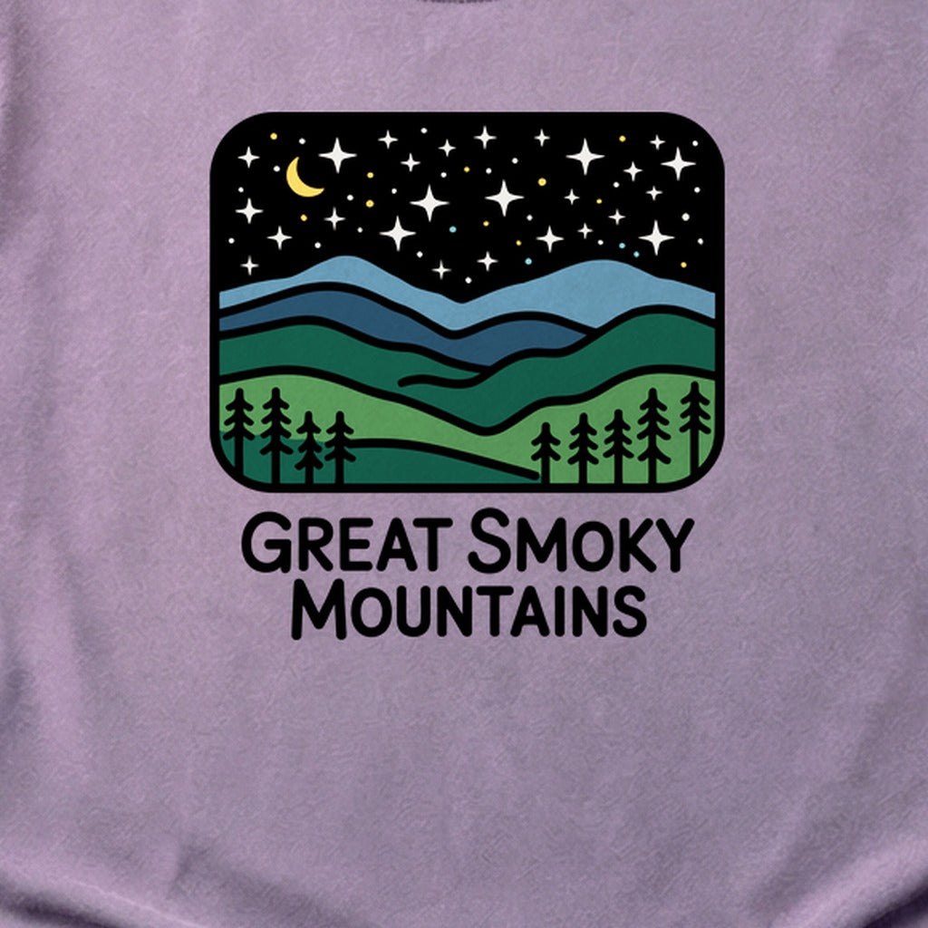 Great Smoky Mountains at Night Cotton T-Shirt