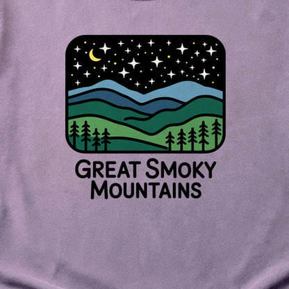 Great Smoky Mountains at Night Cotton T-Shirt