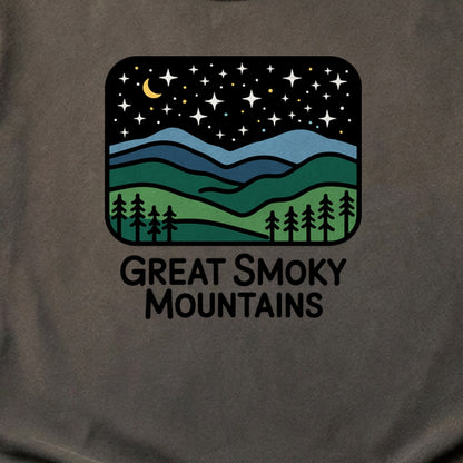 Great Smoky Mountains at Night Cotton T-Shirt