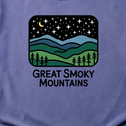 Great Smoky Mountains at Night Cotton T-Shirt