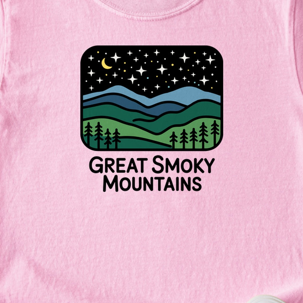 Great Smoky Mountains at Night Kids Cotton T-Shirt