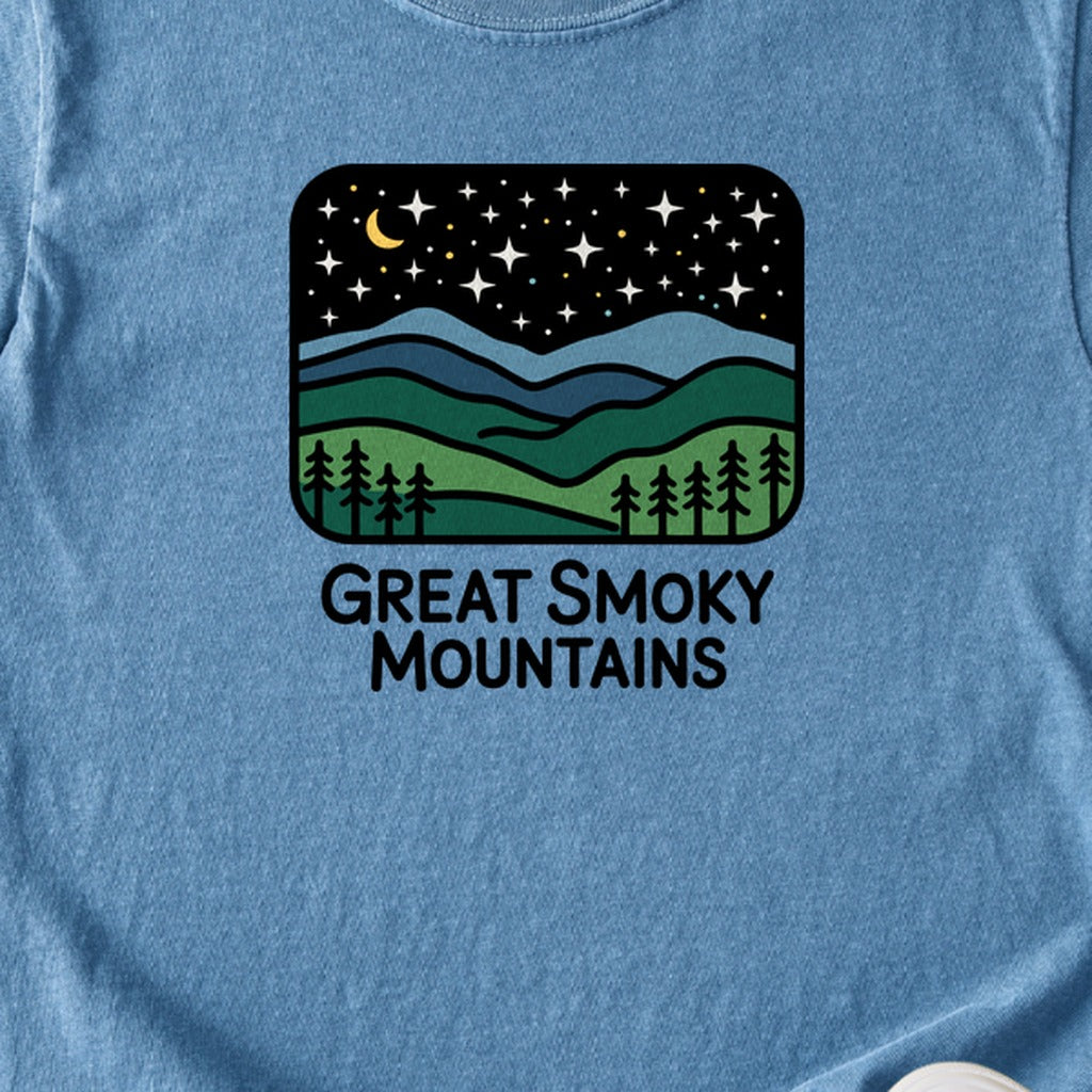 Great Smoky Mountains at Night Kids Cotton T-Shirt