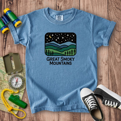 Great Smoky Mountains at Night Kids Cotton T-Shirt