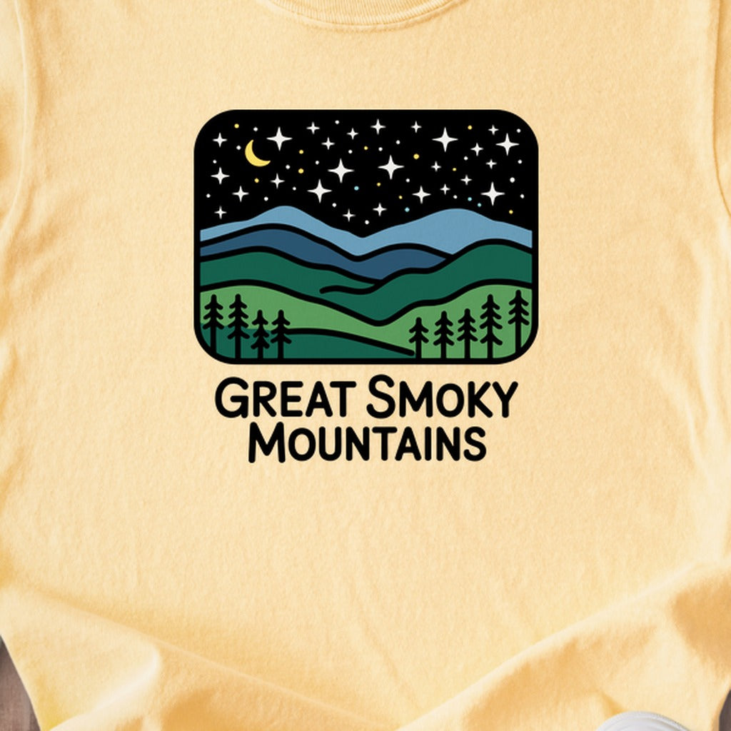 Great Smoky Mountains at Night Kids Cotton T-Shirt
