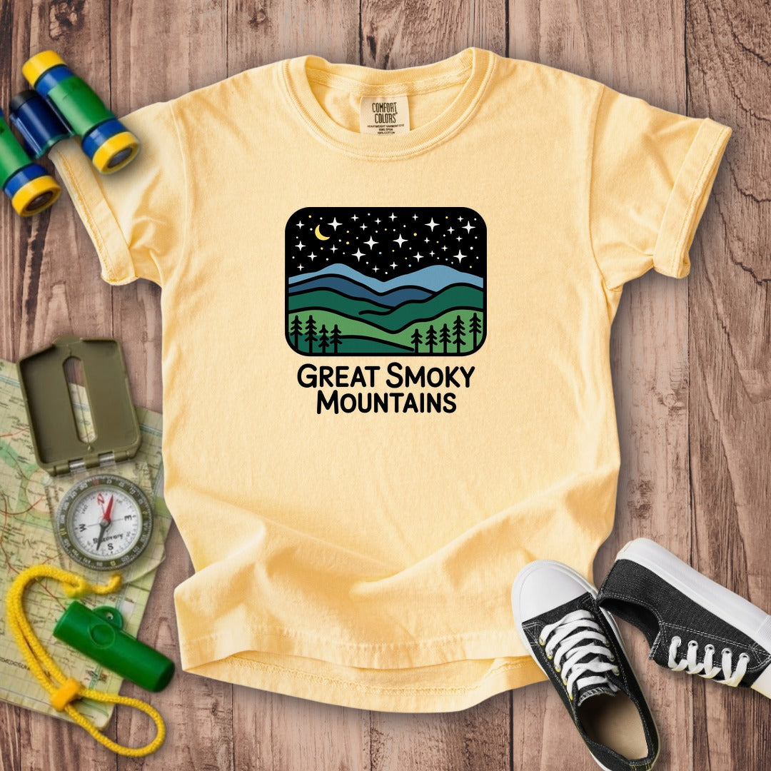 Great Smoky Mountains at Night Kids Cotton T-Shirt