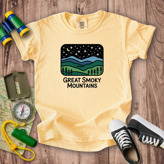 Great Smoky Mountains at Night Kids Cotton T-Shirt