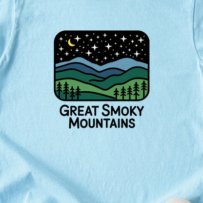Great Smoky Mountains at Night Kids Cotton T-Shirt