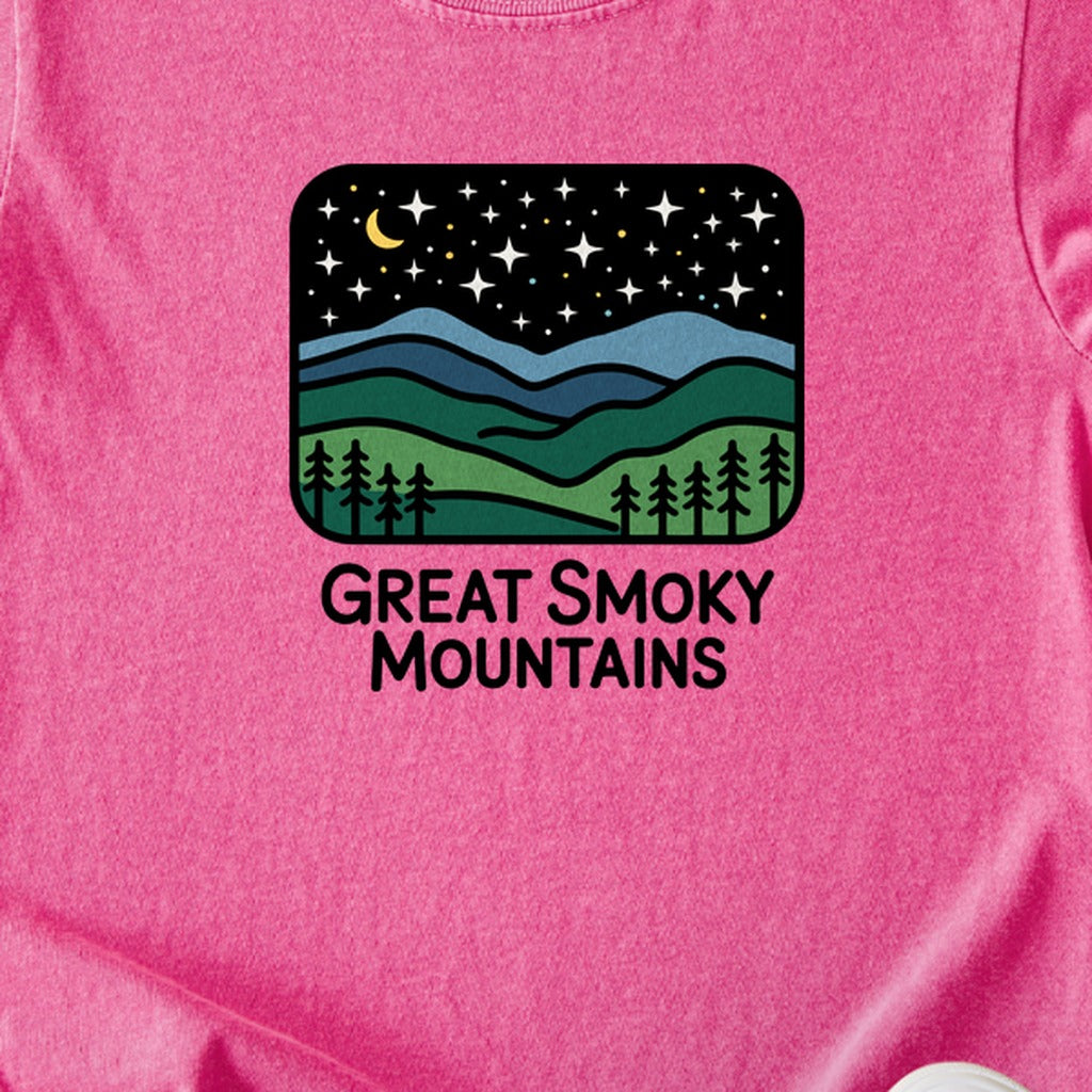 Great Smoky Mountains at Night Kids Cotton T-Shirt