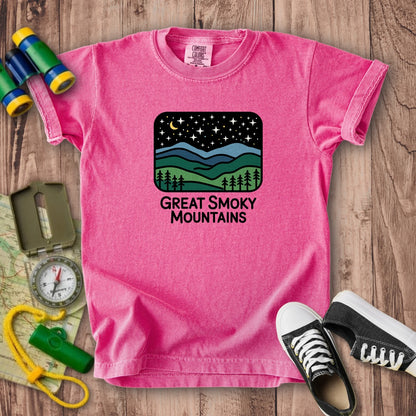 Great Smoky Mountains at Night Kids Cotton T-Shirt