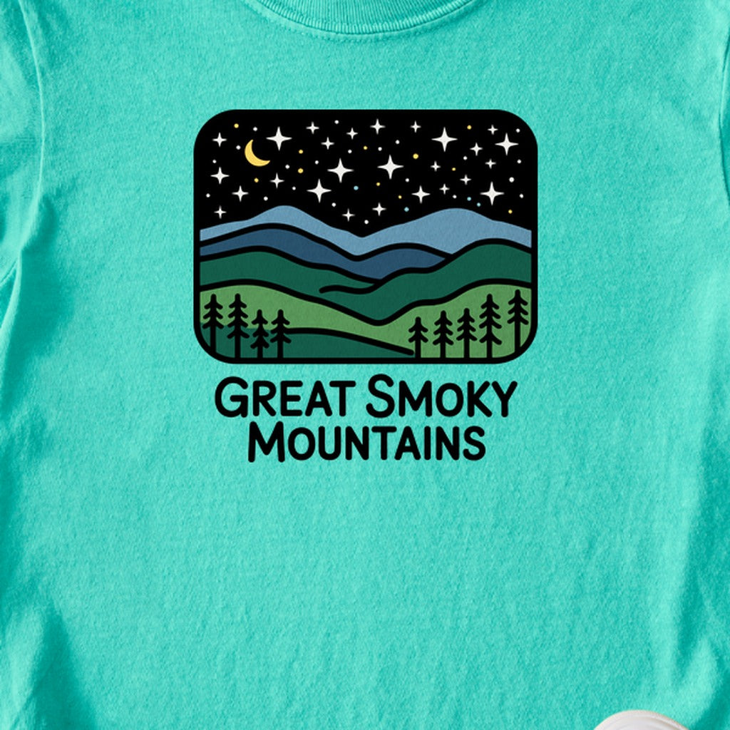 Great Smoky Mountains at Night Kids Cotton T-Shirt