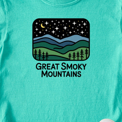 Great Smoky Mountains at Night Kids Cotton T-Shirt
