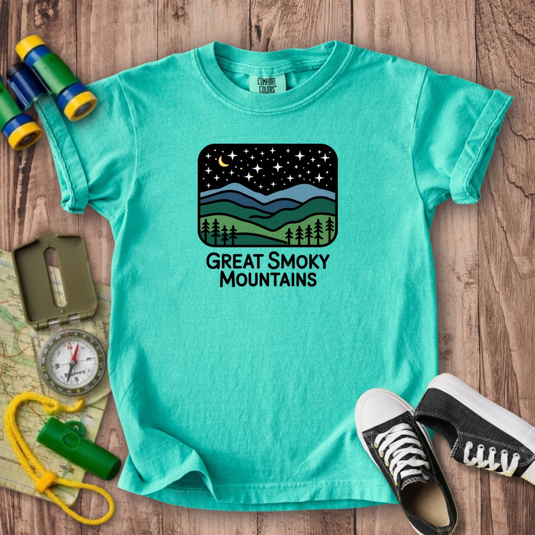 Great Smoky Mountains at Night Kids Cotton T-Shirt