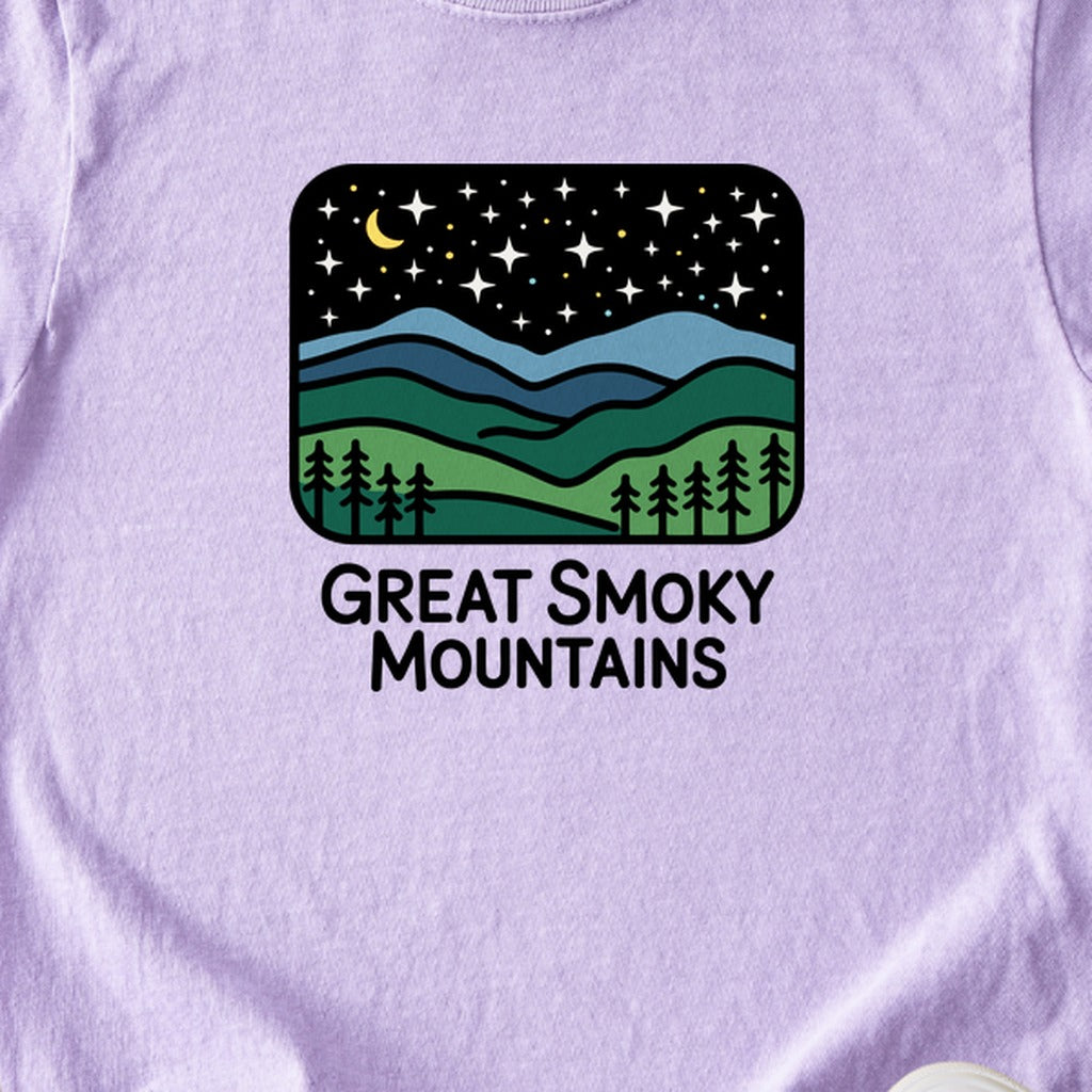 Great Smoky Mountains at Night Kids Cotton T-Shirt