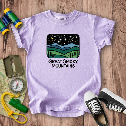 Great Smoky Mountains at Night Kids Cotton T-Shirt