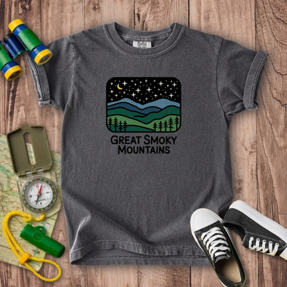Great Smoky Mountains at Night Kids Cotton T-Shirt